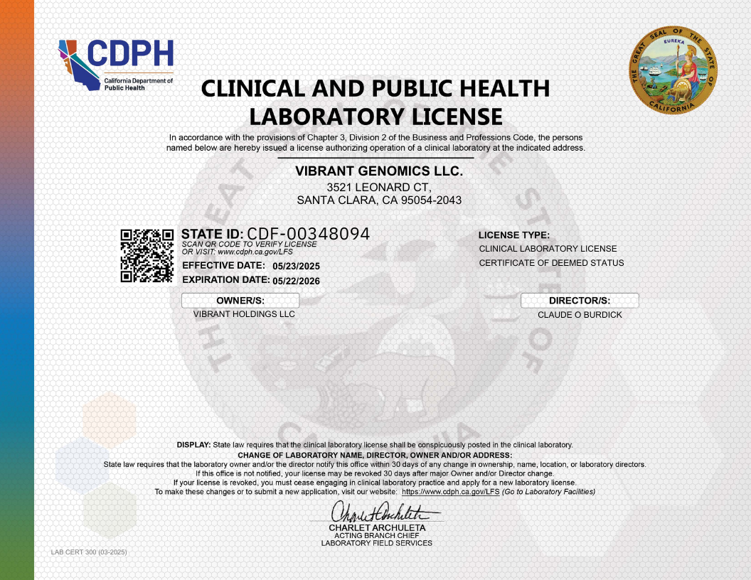 Lab Certifications & Quality Standards | Vibrant Wellness